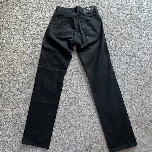 VERSACE JEANS COUTURE VINTAGE BLACK STUDDED JEANS  MADE IN ITALY  - W30 L34 TALL - Picture 9 of 16